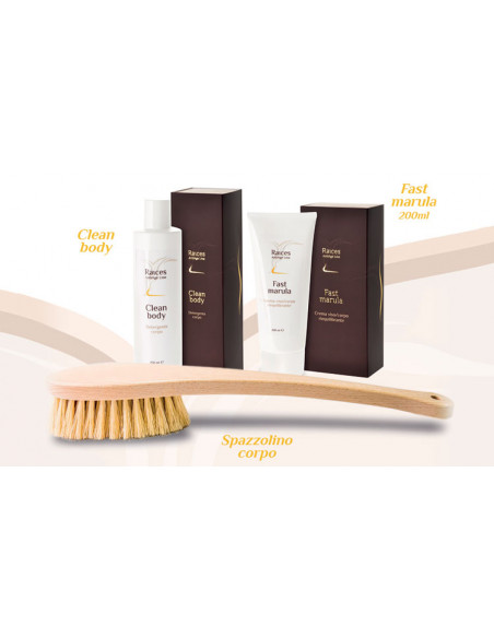 KIT CURA CORPO - Clean Body + Fast Marula + Spazzola Corpo